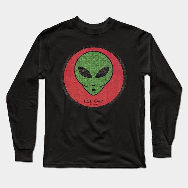 Alien Head Long Sleeve T-Shirt by RealmsOfNowhere